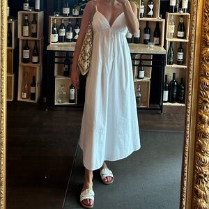 Coastal Cowgirl Open Back Long Dress - White / S